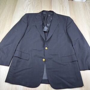 Brooks Brothers BROOKSCOOL Gold Button Blue Blazer Sport Coat Size 43R